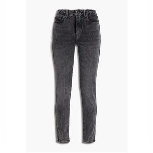 Good American Good Curve cropped faded high-rise skinny jeans, Size 31, NWT